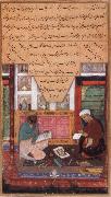 unknow artist The Scribe Abd ur Rahim of Herat ,Known as the Amber Stylus and the painter Dawlat,Work Face to Face China oil painting reproduction